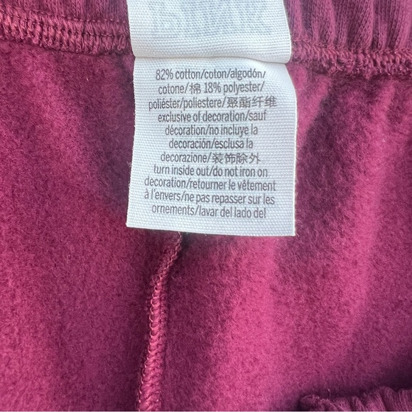 PINK Victoria's Secret Football Style Lace-up Burgundy Jogger - Picture 4 of 8